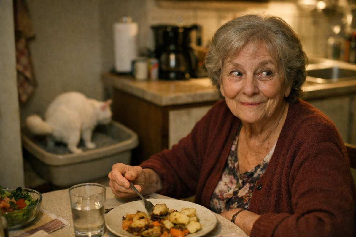 Почему кошка идет в туалет, когда я сажусь есть