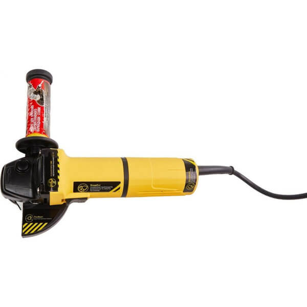 К дополнительным функциям относится поддержание постоянных оборотов под нагрузками. Самое то, чтобы зачистить забор на даче или резать металл с мощностью инструмента равной 1100 Вт. Также в наличии защита от непреднамеренного пуска.