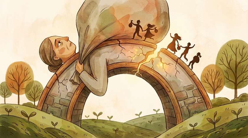 Парадокс спасателя: пытаясь нести всех, он истощает себя, а другим не дает научиться идти самостоятельно.