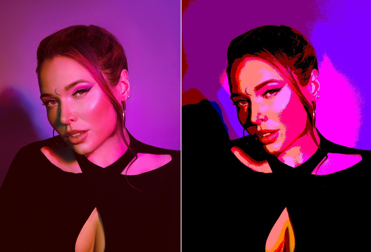    Вместо мягкого градиента цвета видны отдельные полосы, кольца или пятна цвета / Фото: Елизавета Чечевица