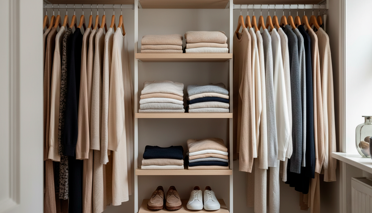 Вот так выглядит идеальный гардероб. Немного вещей, но каждая на своём месте.