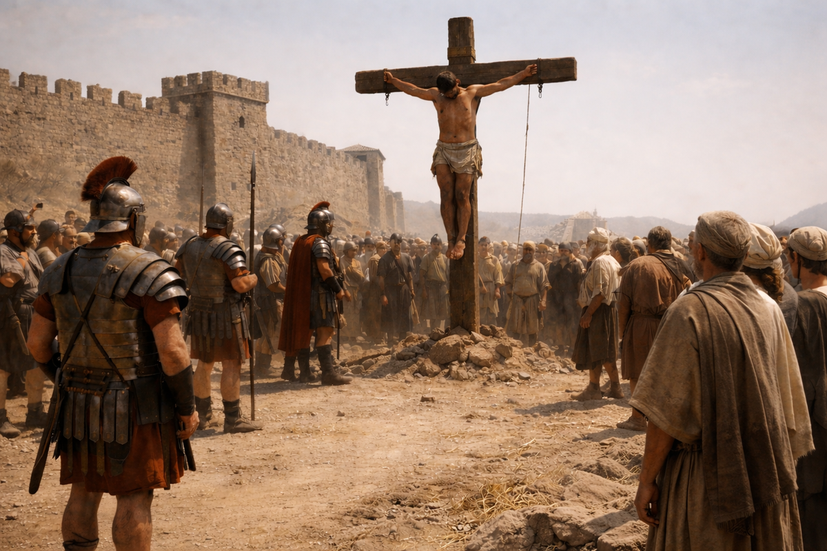 Римская казнь за городскими стенами. 