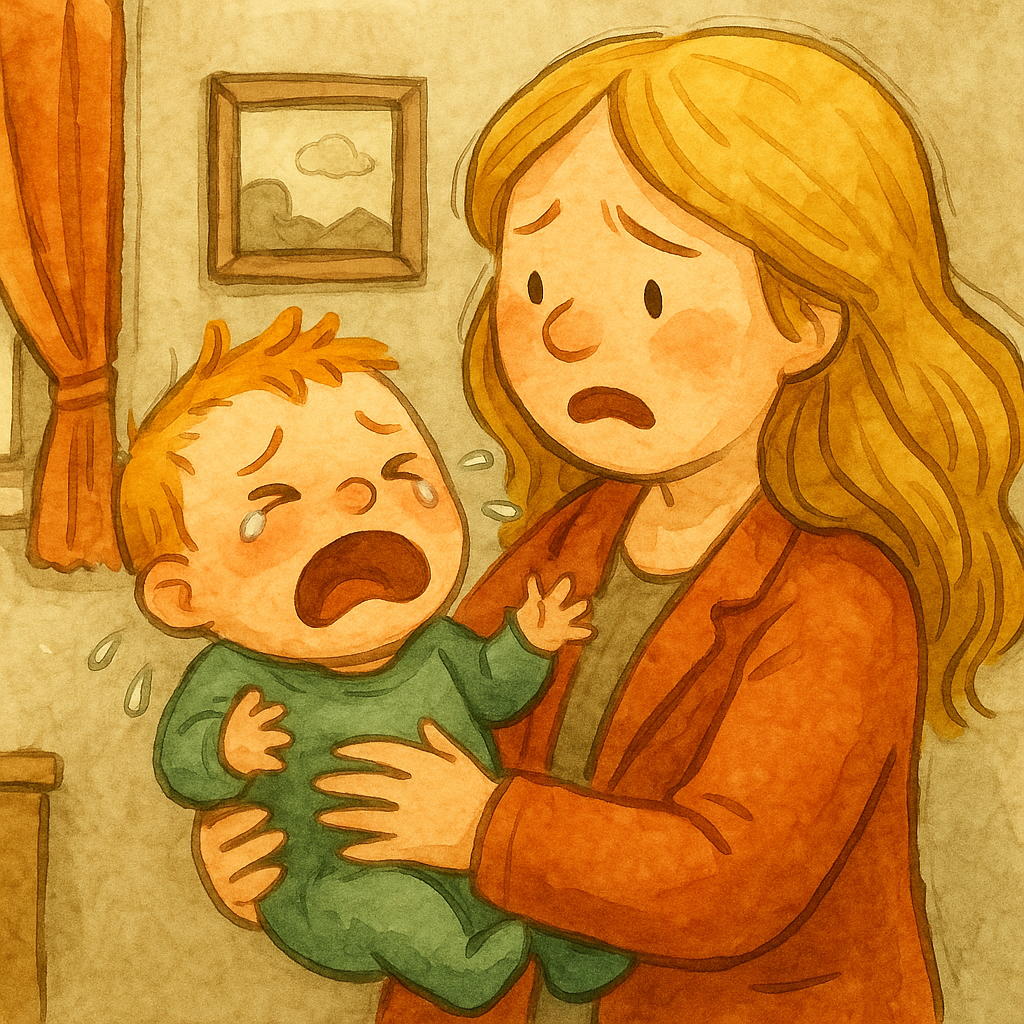 ребёнок кричит на массаже