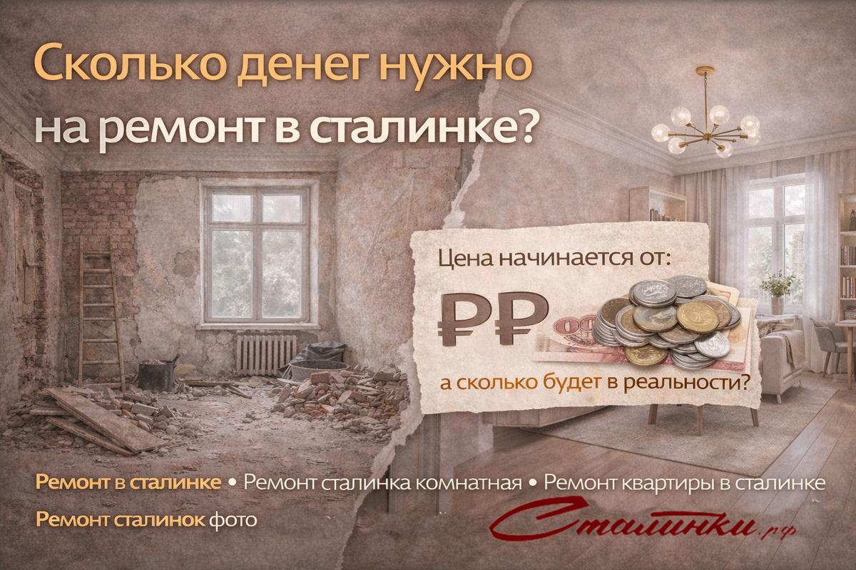 Цена ремонта в сталинке - Сталинки.рф