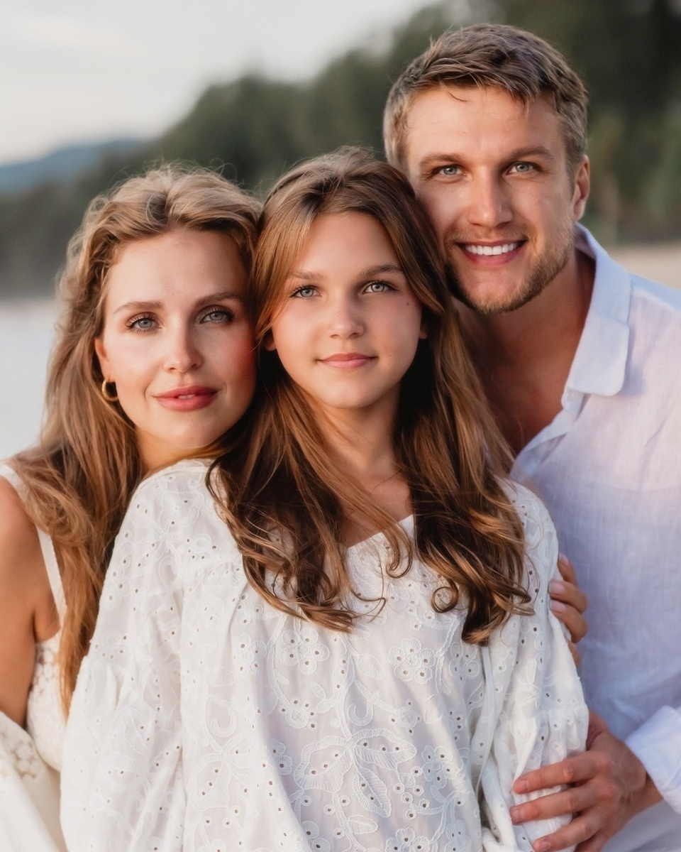 Анатолий Руденко, Елена Дудина и дочь Милана