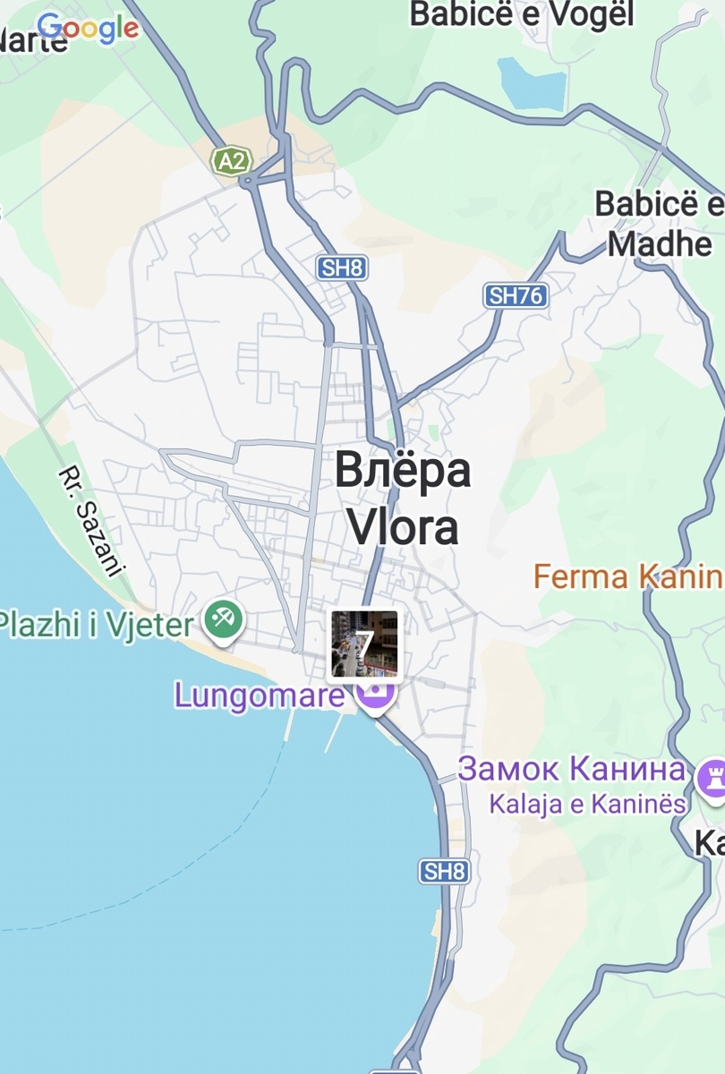 Место отдыха. Google карта