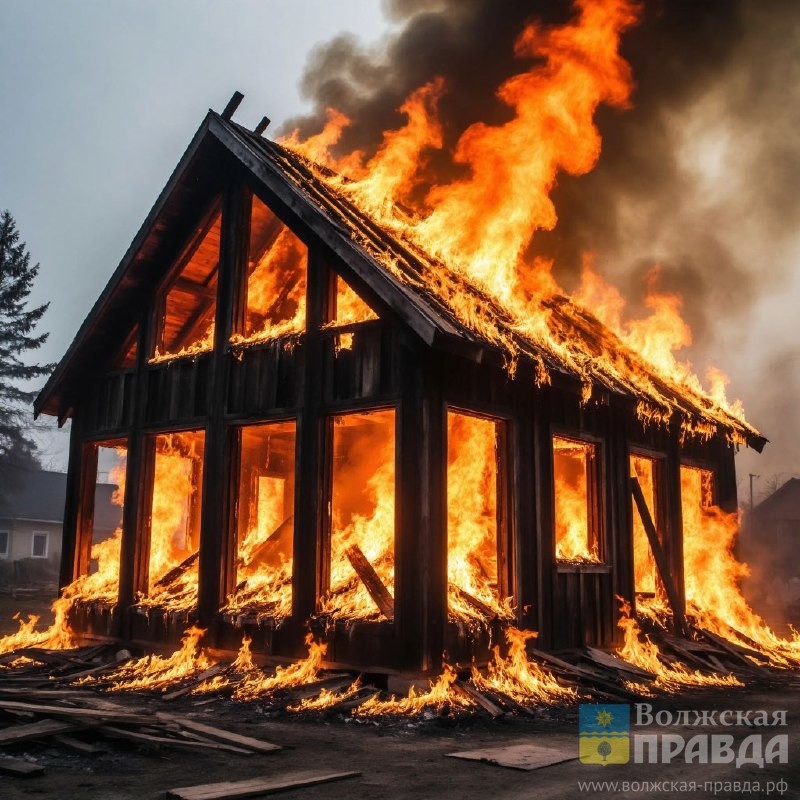 Изображение сгенерировано нейросетью Алиса Al📷    Двое мужчин и женщина: в Волгоградской области 9 февраля сгорели три человека
