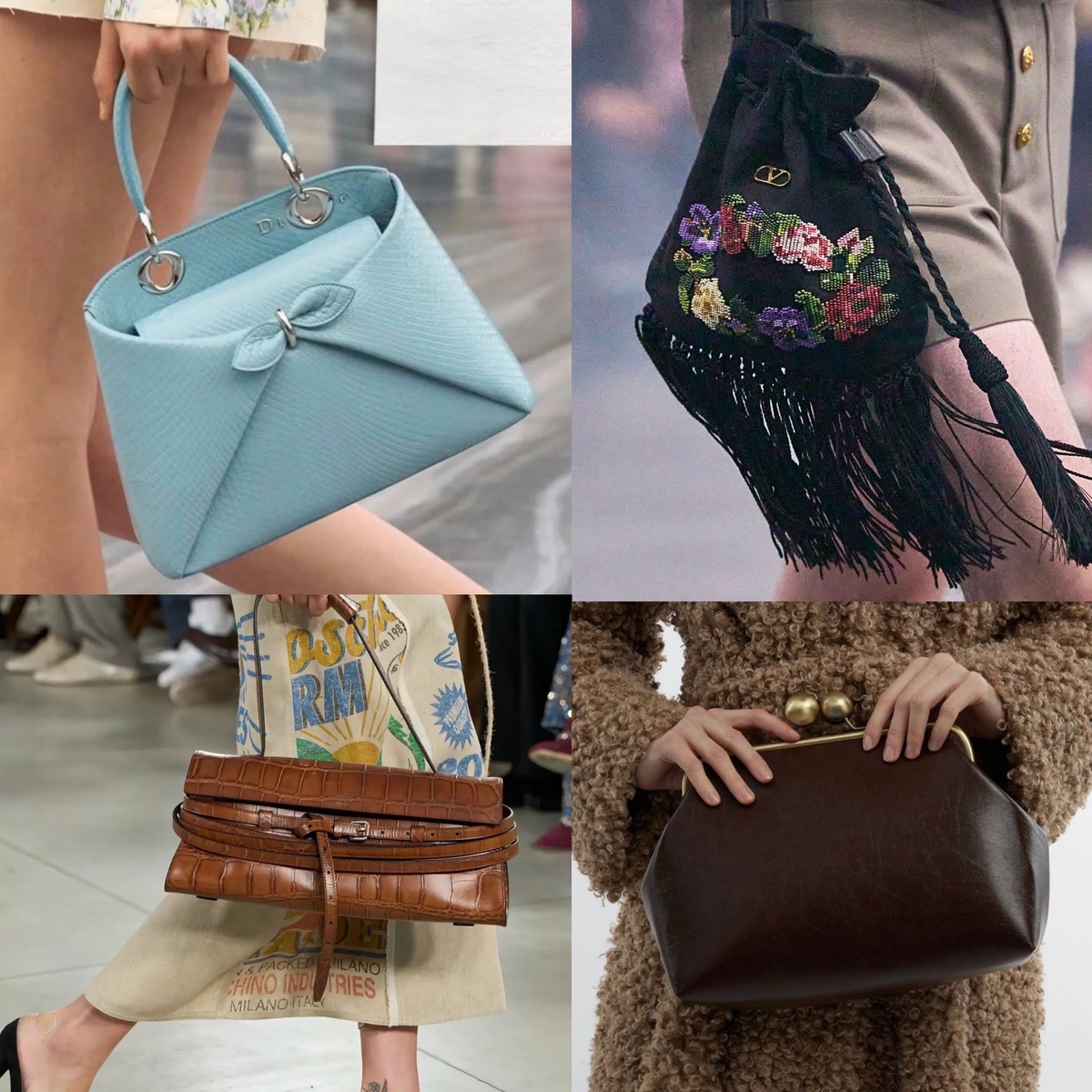 Изначально были мешочками для рукоделия, а в 18 веке ридикюль стал необходимым аксессуаром всех дам.  Чем состоятельнее была дама, тем шикарнее выглядел ее ридикюль (фото @Pinterest.ru)