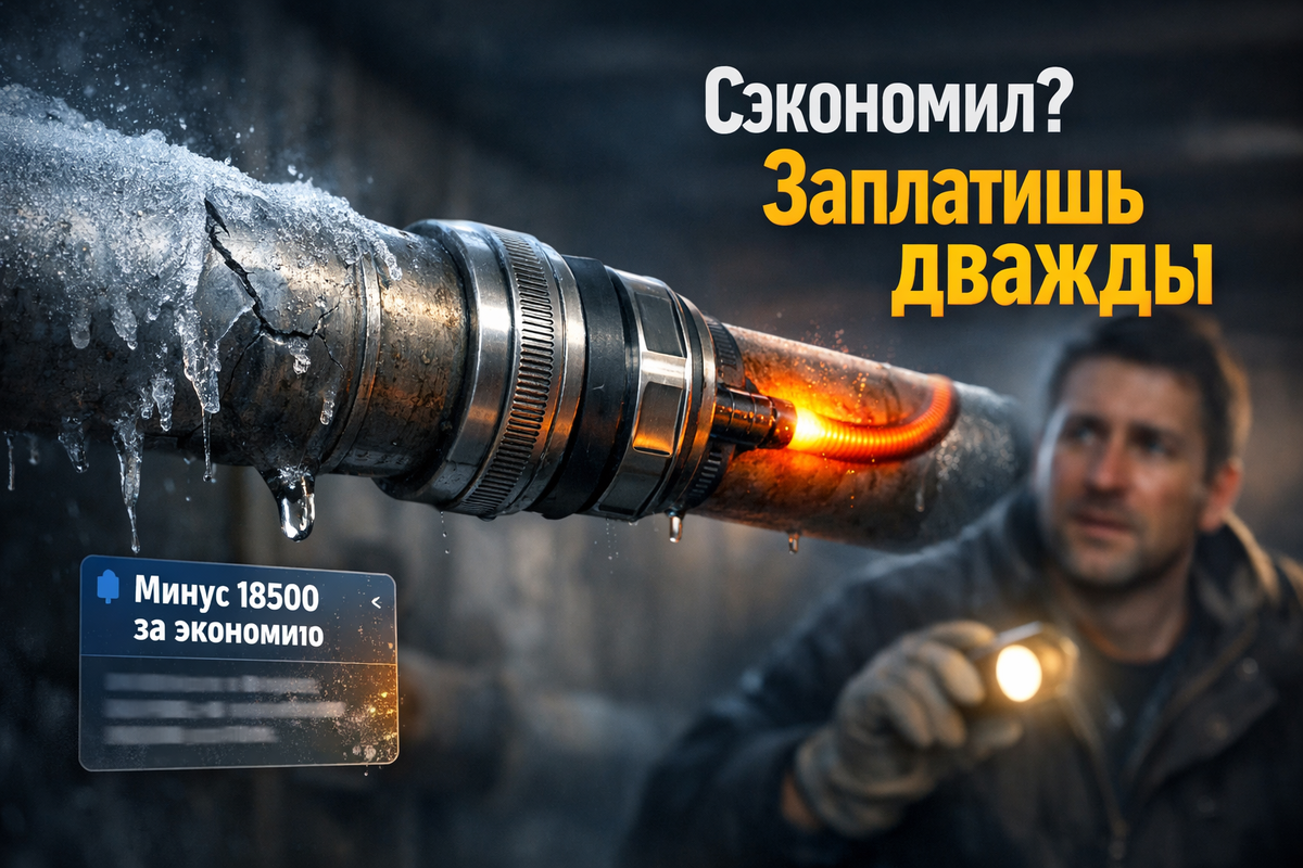 "Греющий кабель для водопровода: как я не дал трубе лопнуть весной и сэкономил нервов на год вперёд"