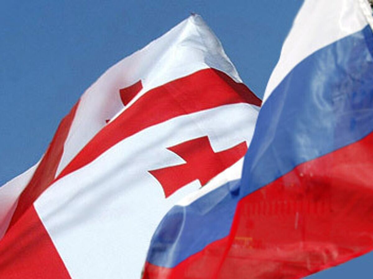    Флаг Грузии и России | © Иллюстрация РИА Новости