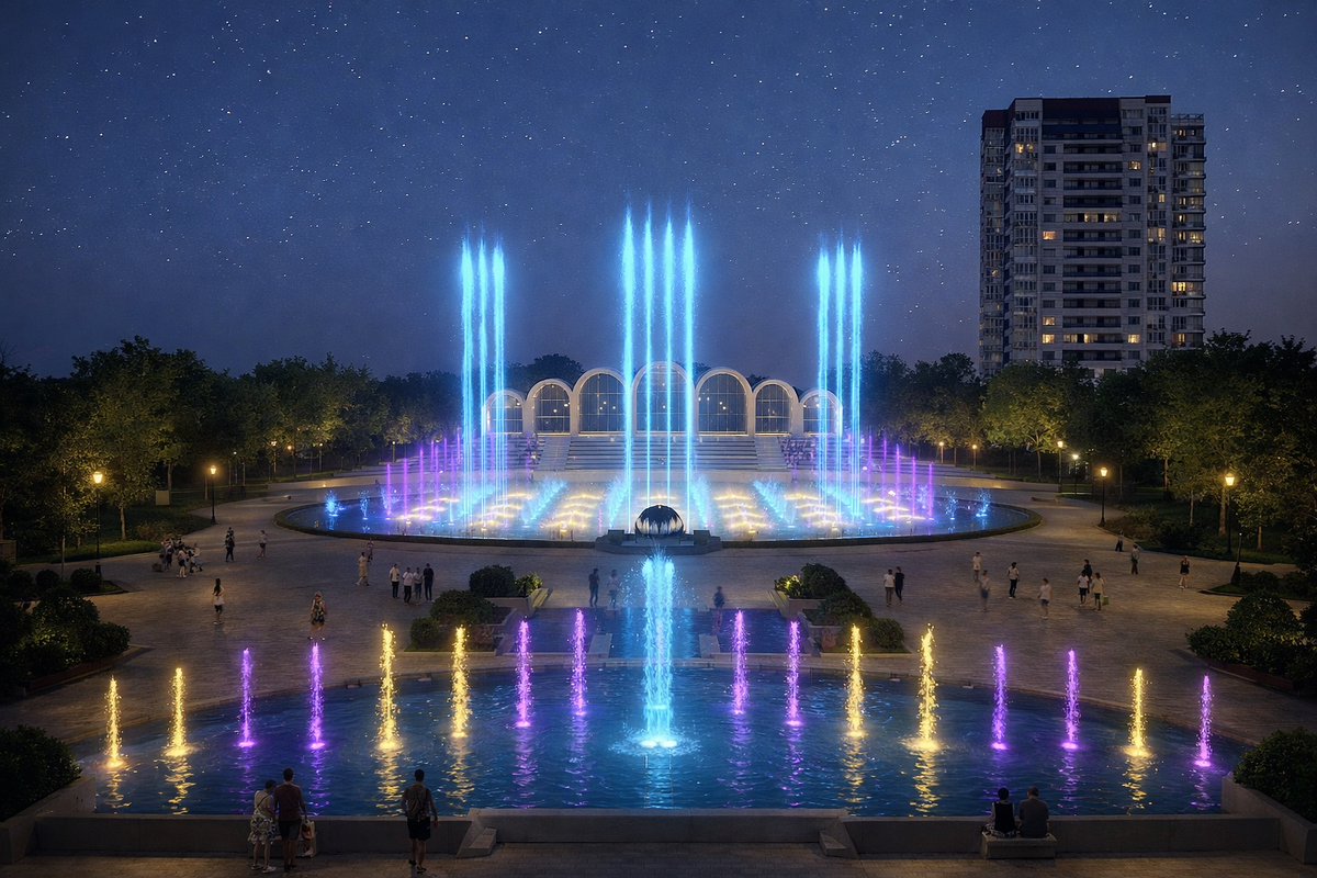 Новый фонтан «Волга» в Волгограде, фото