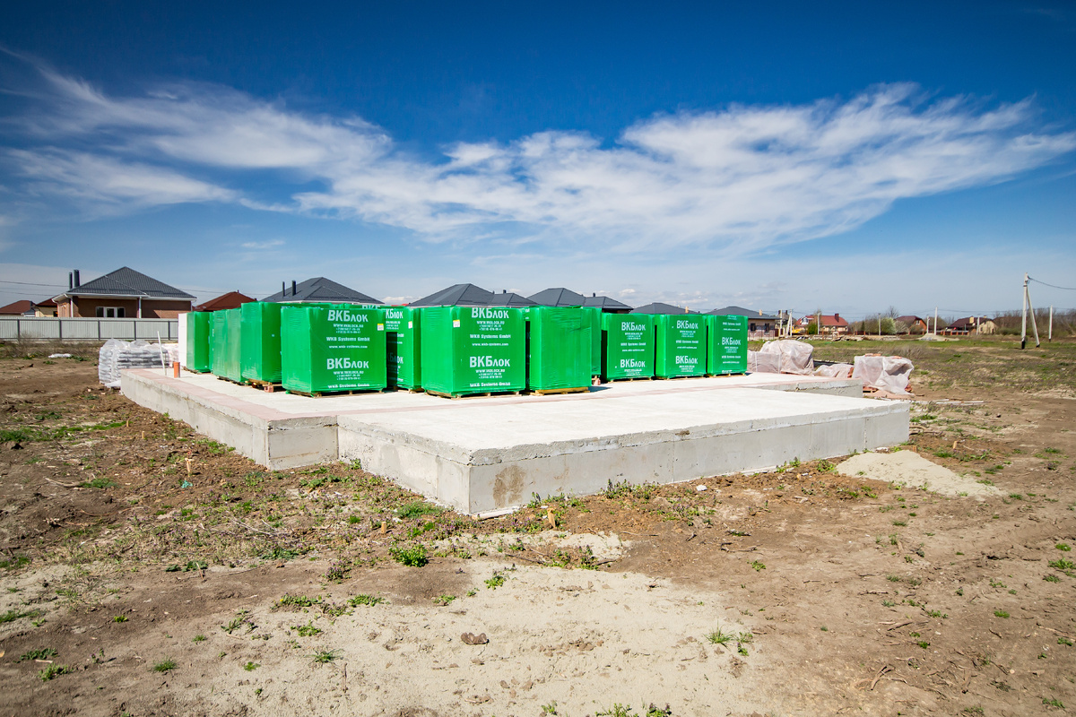 Фундамент дома в КП Родной берег