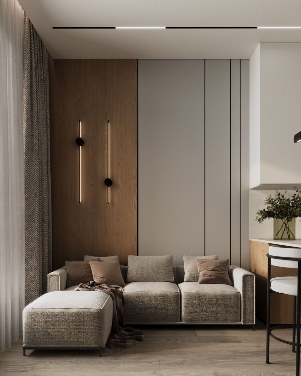 Разные оттенки панелей для стен и пола . Источник: pinterest.com