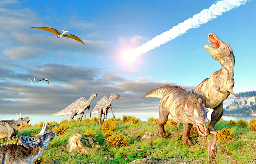 Гибель динозавров глазами современного художника. Источник фото: www.nix.ru