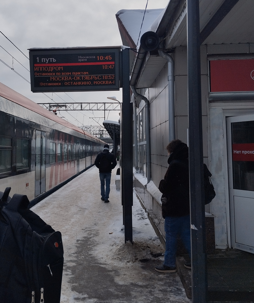 Платформа Петровско-Разумовская МЦД-3. Фото автора.
