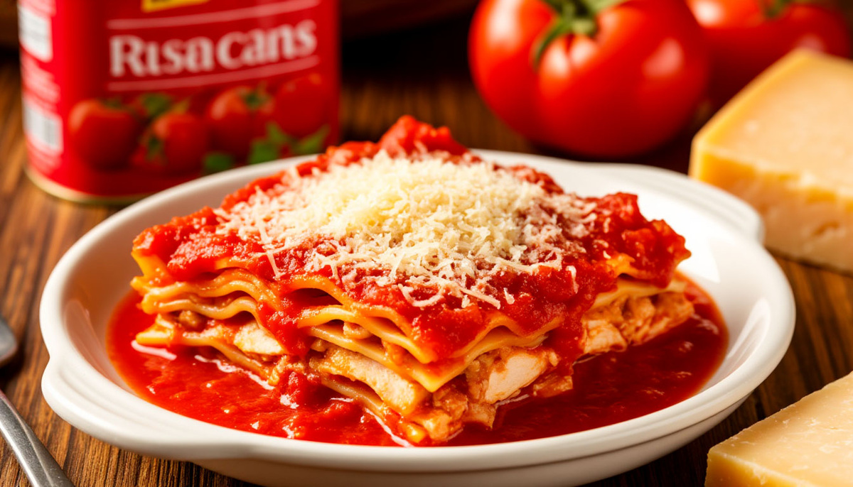 🍝 Итальянская лазанья по-новосибирски: вместо моцареллы — “Российский”, вместо фарша — курица.  