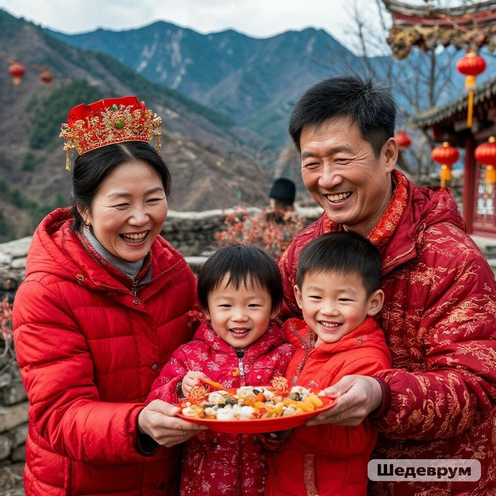 Новогодние праздники в Китае, изображение сгенерировано ИИ 