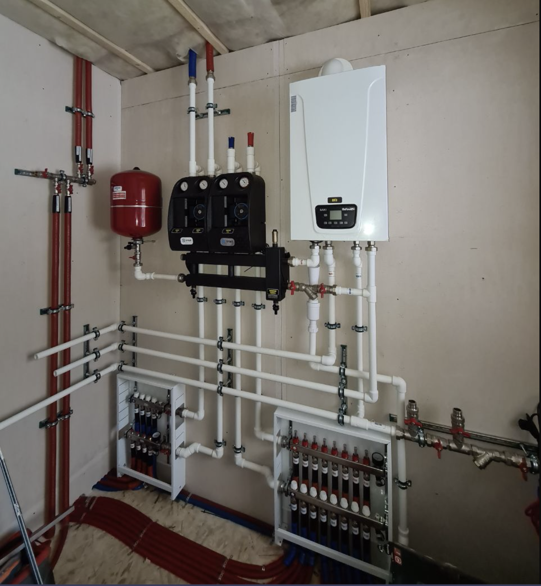 Монтаж газовой котельной (дом в КП Васнецово Парк)