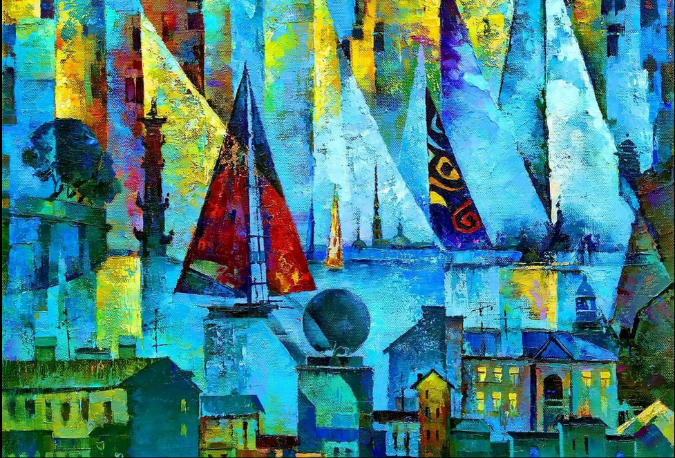 © Александр Крухмалёв. Городские паруса. Холст, масло. 40 х 50 см.