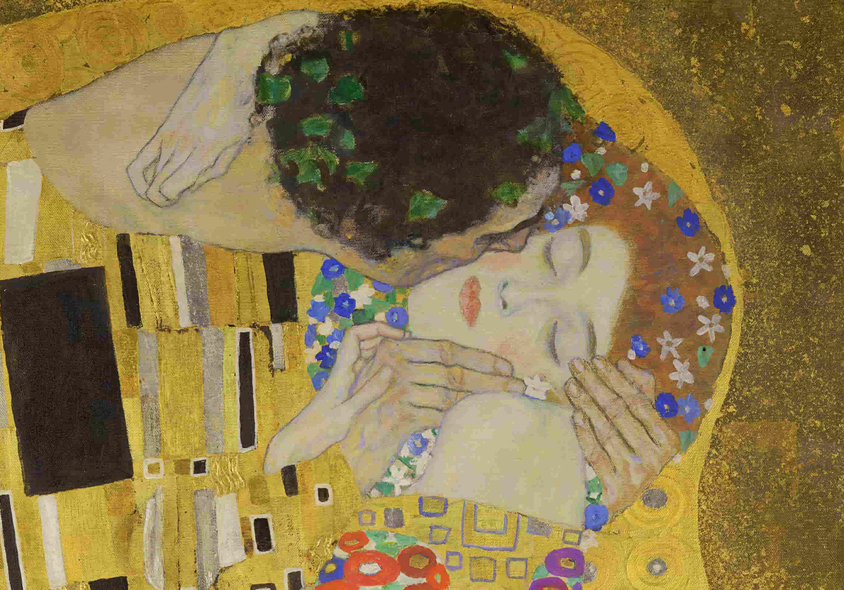 Густав Климт «Поцелуй» (фрагмент картины)