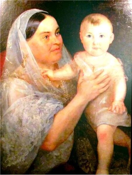 Дарья Пожарская с ребенком на руках. Фото eponym.ru