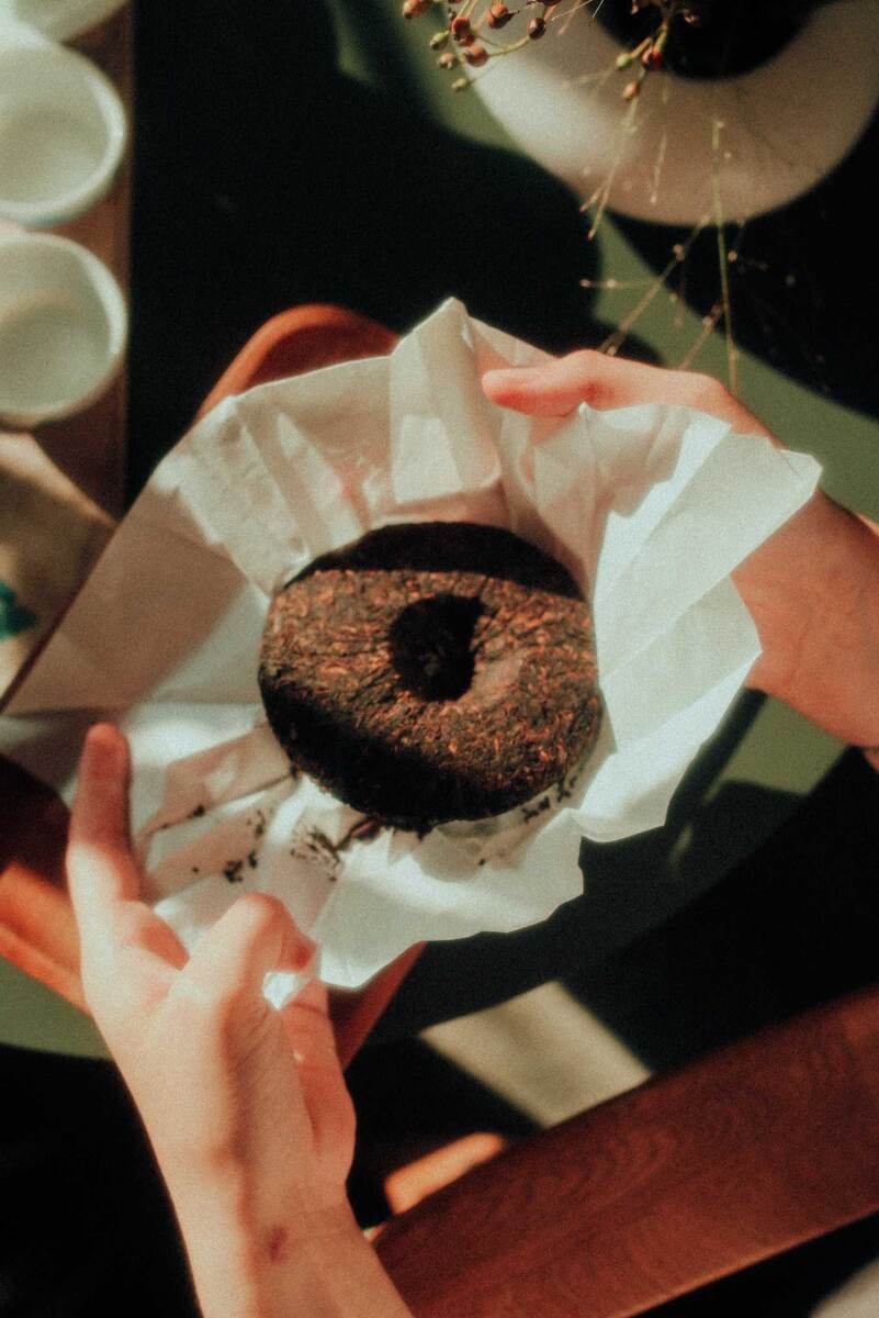 Шу пуэр прессованный сырьё: крупный лист