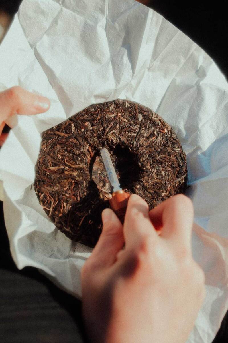 Шен пуэр прессованный сырьё: крупный лист