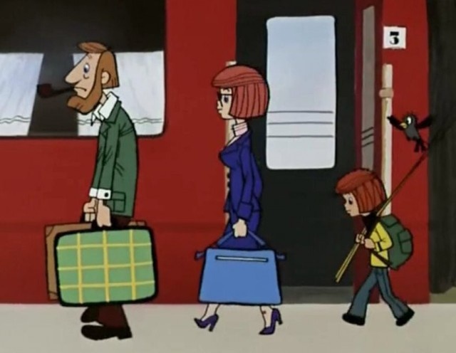 Советская мультсемья едет в отпуск. Источник: Яндекс картинки