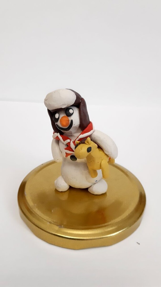 Снеговичок, вид спереди.