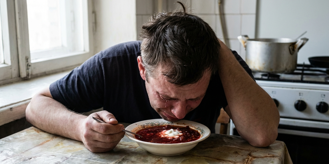 Муж 8 лет не ел борщ. Жена готовила — он отказывался. Не объяснял. Когда она приготовила по другому рецепту — съел. И заплакал