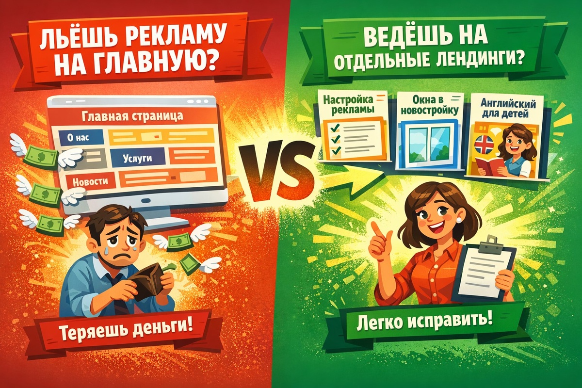 Почему важно вести рекламу на отдельные посадочные страницы, а не на главную 