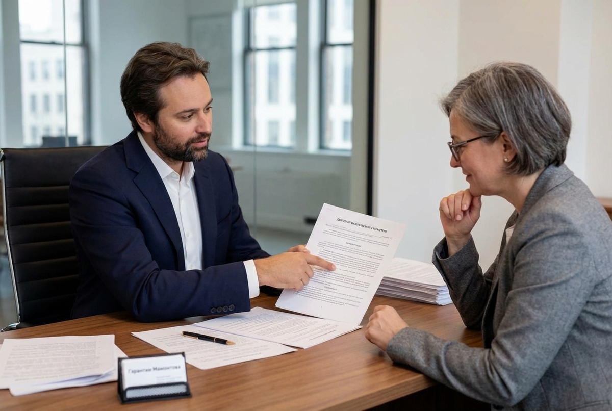 банковская гарантия обеспечение исполнения — стопка документов с печатью банка