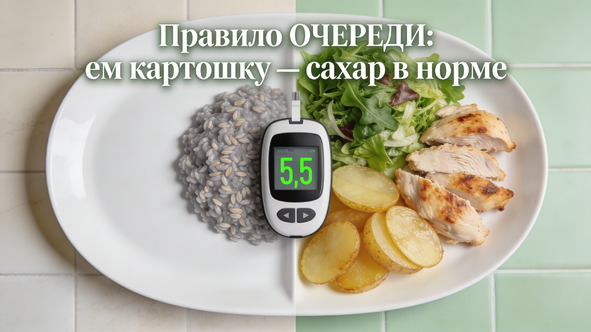 Картошка и макароны при диабете? Да! Как правило «Очереди» позволяет есть углеводы без скачков сахара (научный лайфхак для диабетиков)