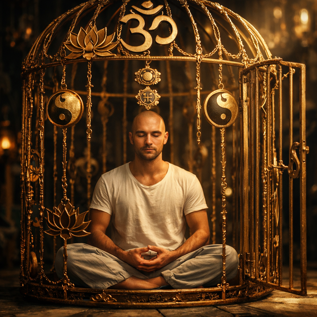 Клетка бывает и золотой, если она для медитирующих умов. Она прельщает. Затягивает. Будь Свободен. Свободен от любых догм (в адекватном понимании, согласно главным заповедям) 