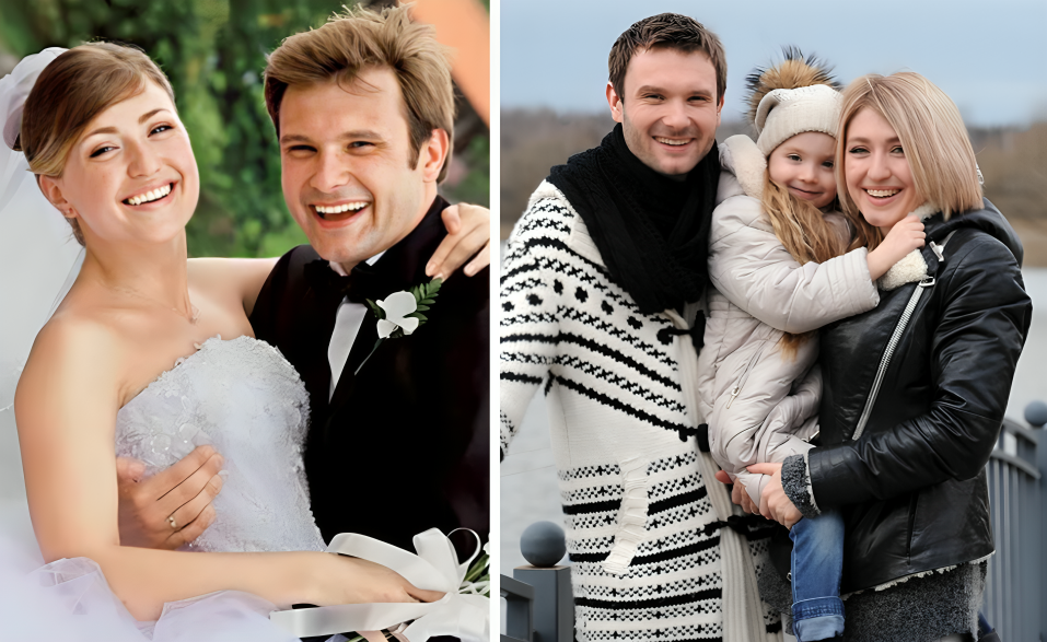 Владимир с женой и дочкой