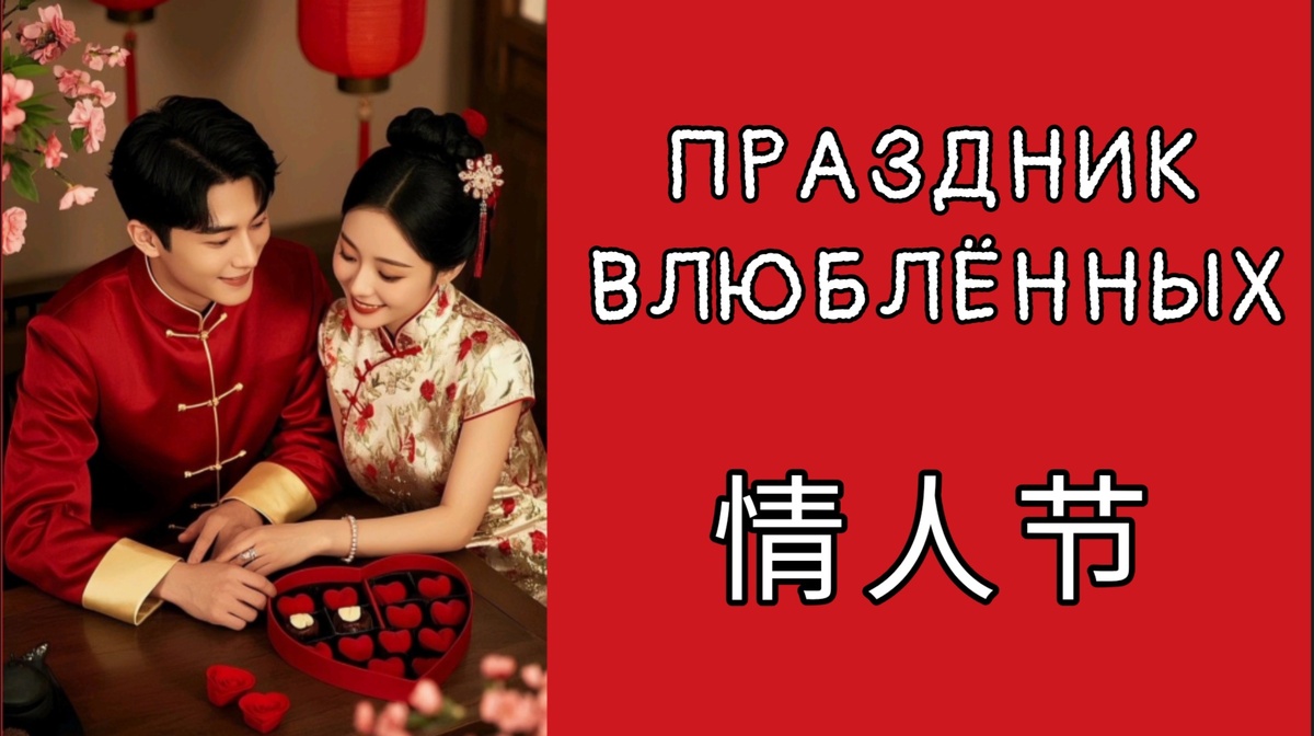 情人节 qíngrénjié – дословно «праздник влюблённых»