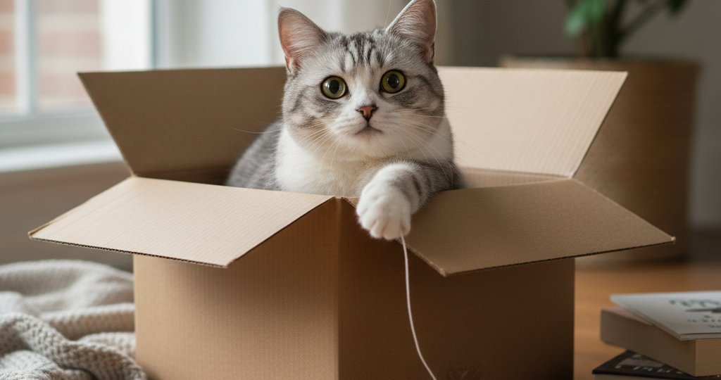 Почему коты обожают сидеть в коробках? Психология "безопасной крепости"