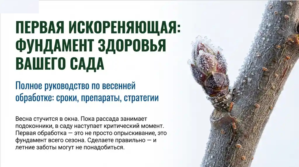 Первая искореняющая обработка - фундамент здоровья вашего сада