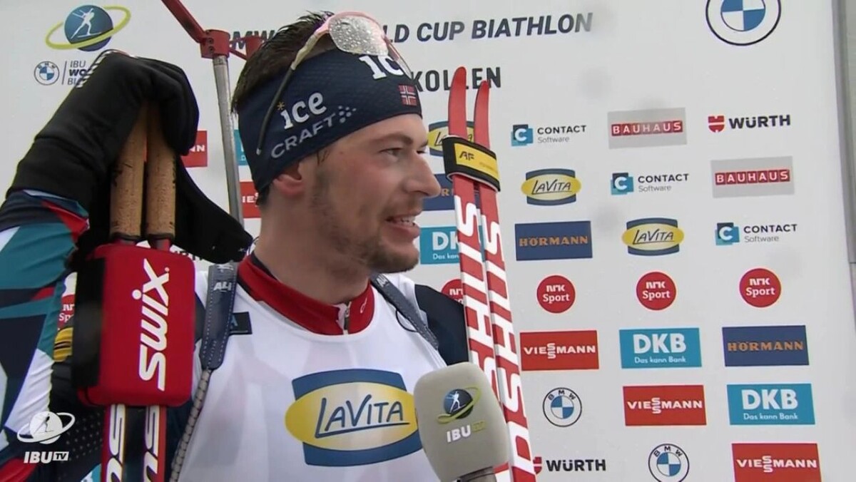    Стурла Холм Легрейд. Кадр видео канала Biathlonworld/YouTube