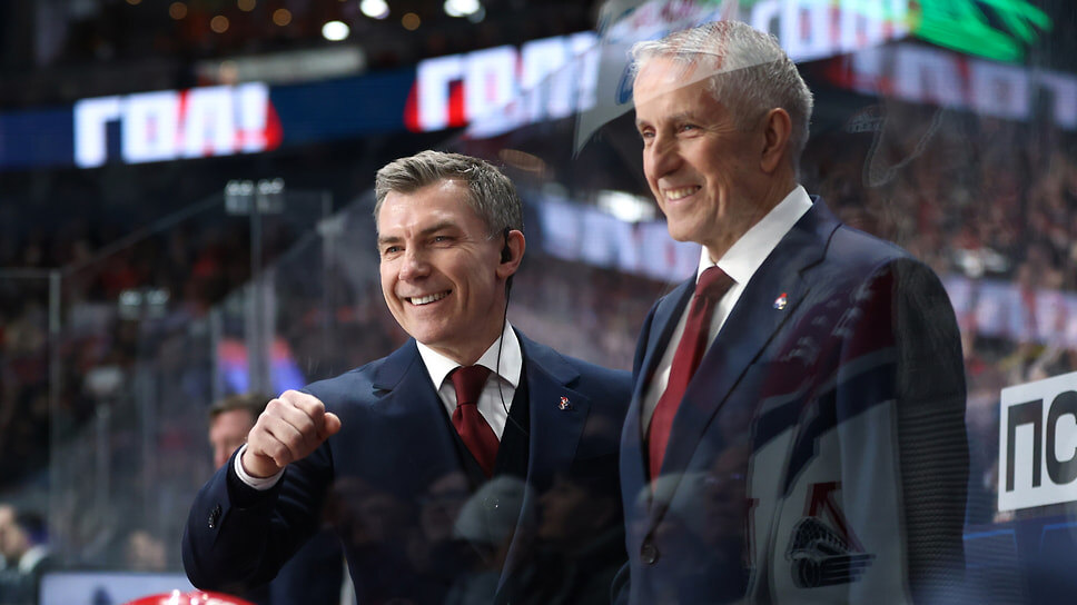 Сергей Звягин и Боб Хартли.📷Фото: ХК «Локомотив»