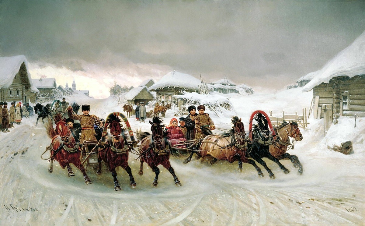 П.Н. Грузинский. «Масленица», 1889 год. Государственный Русский музей. 