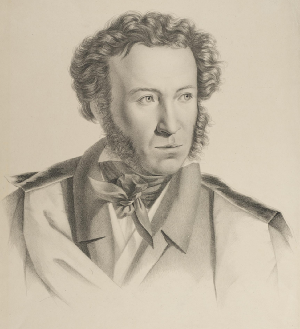 Гиппиус, Густав Адольф Фомич. Портрет А.С.Пушкина. 1828 год. Литография. Из собрания Государственного Эрмитажа.