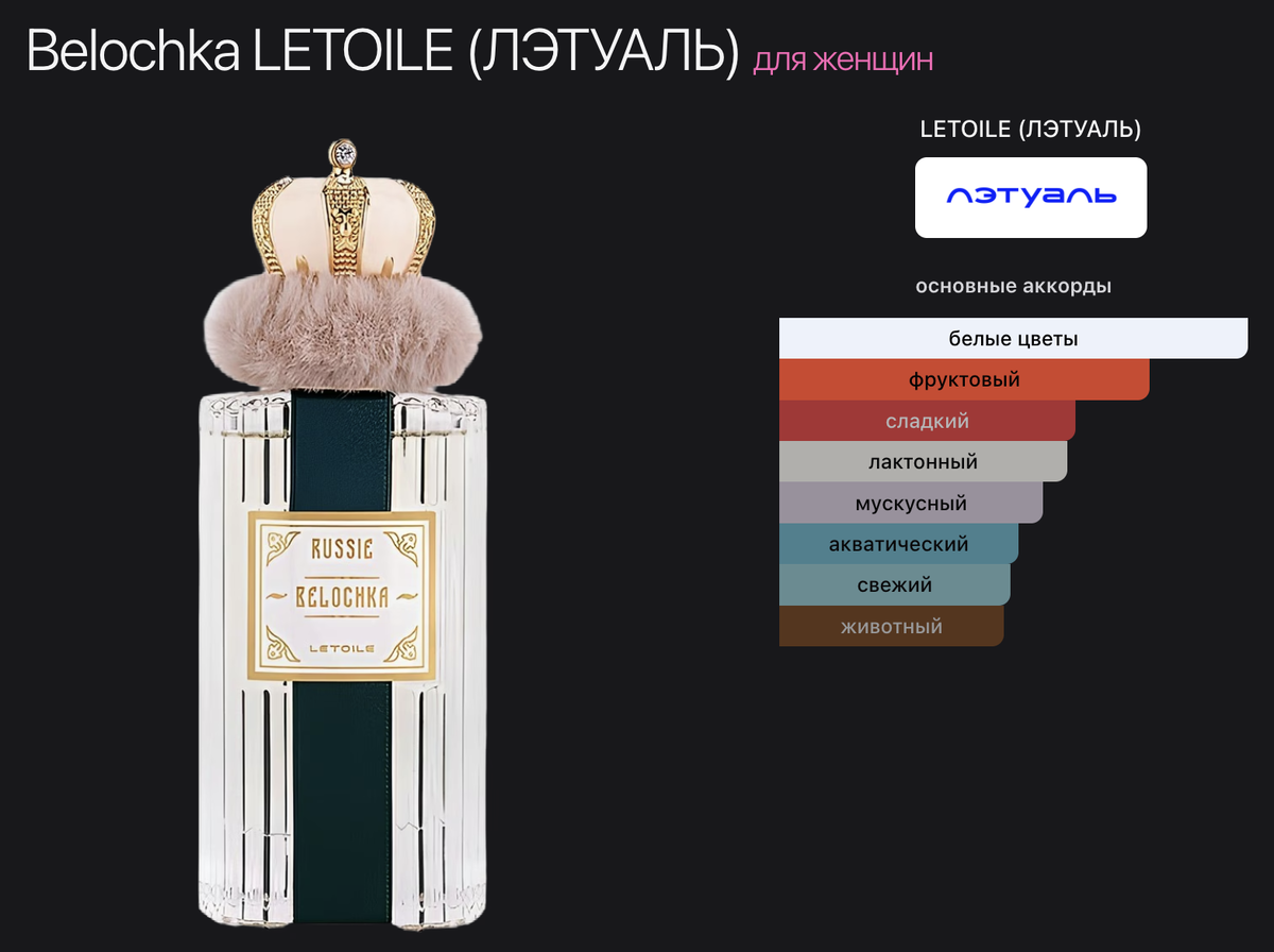 Основные аккорды Belochka LETOILE 