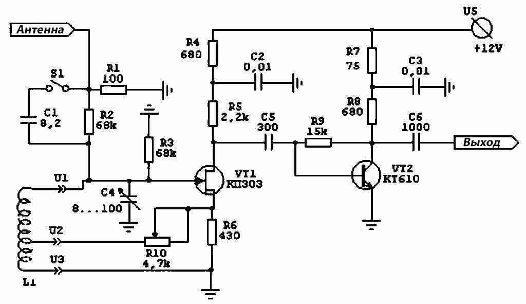 Одна из множества принципиальных схем пресселектора