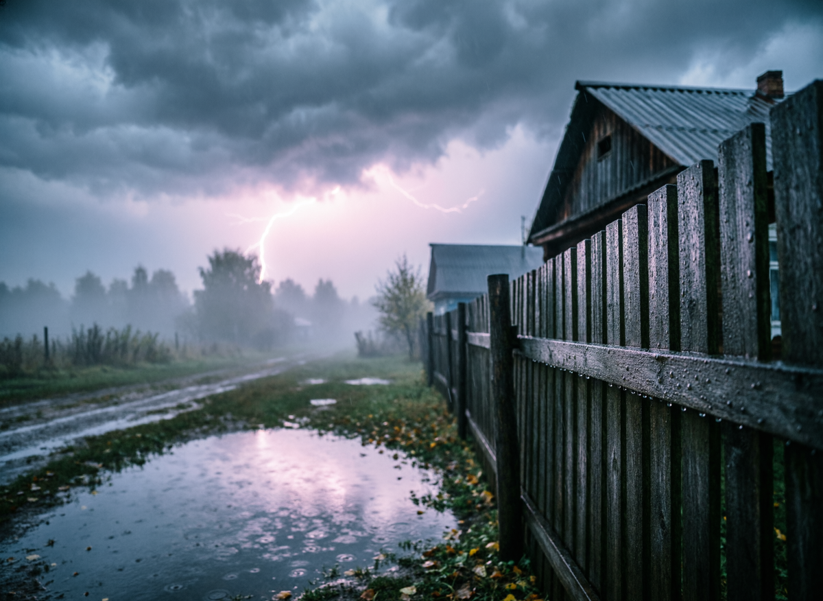 Молния в облаках