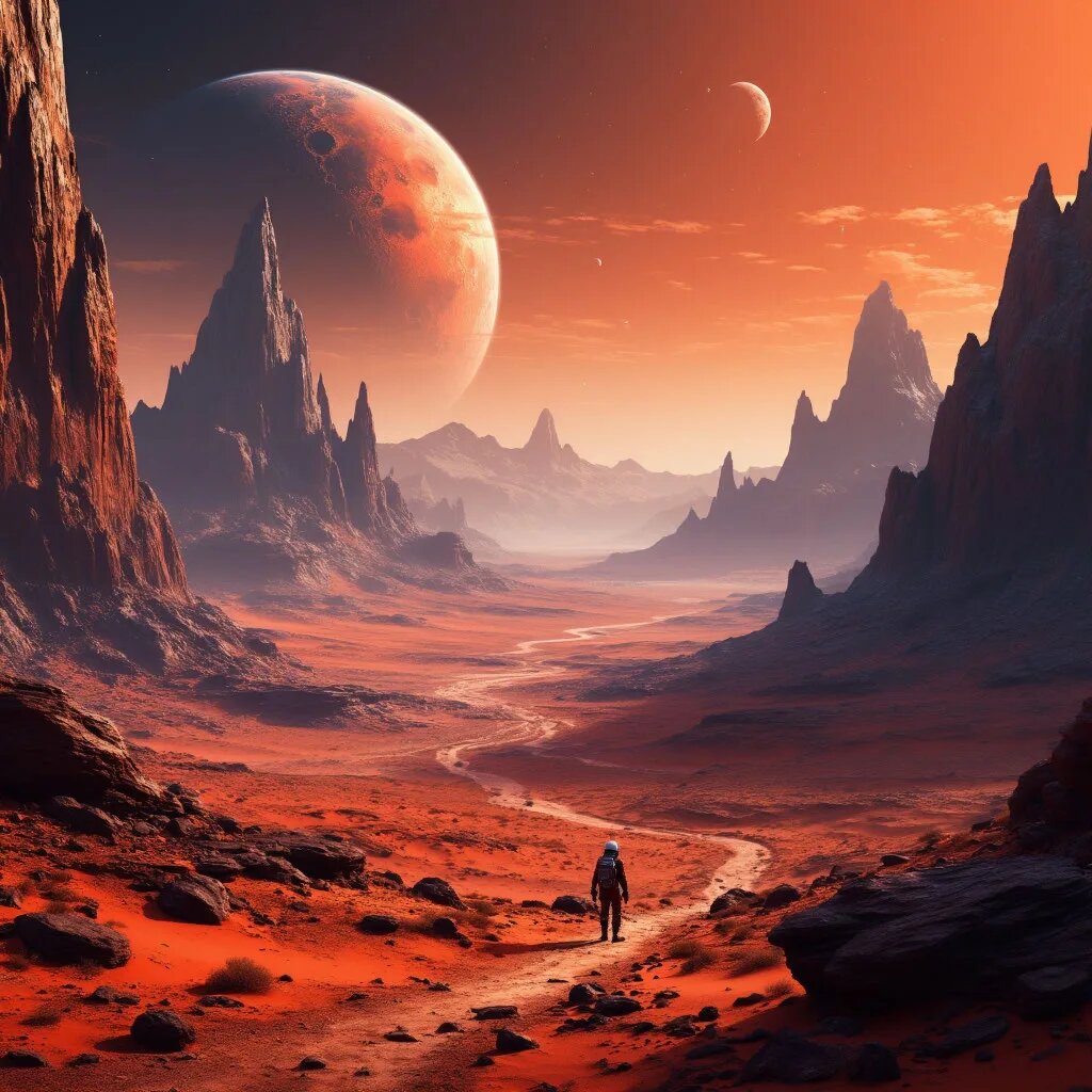 Планета. Иллюстрация сгенерирована нейросетью