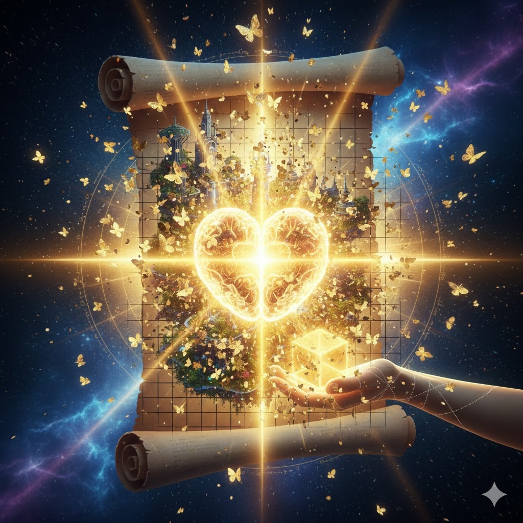 "Резонанс Истины: Вне системы Искажения", иллюстрация создана сетью Джемини