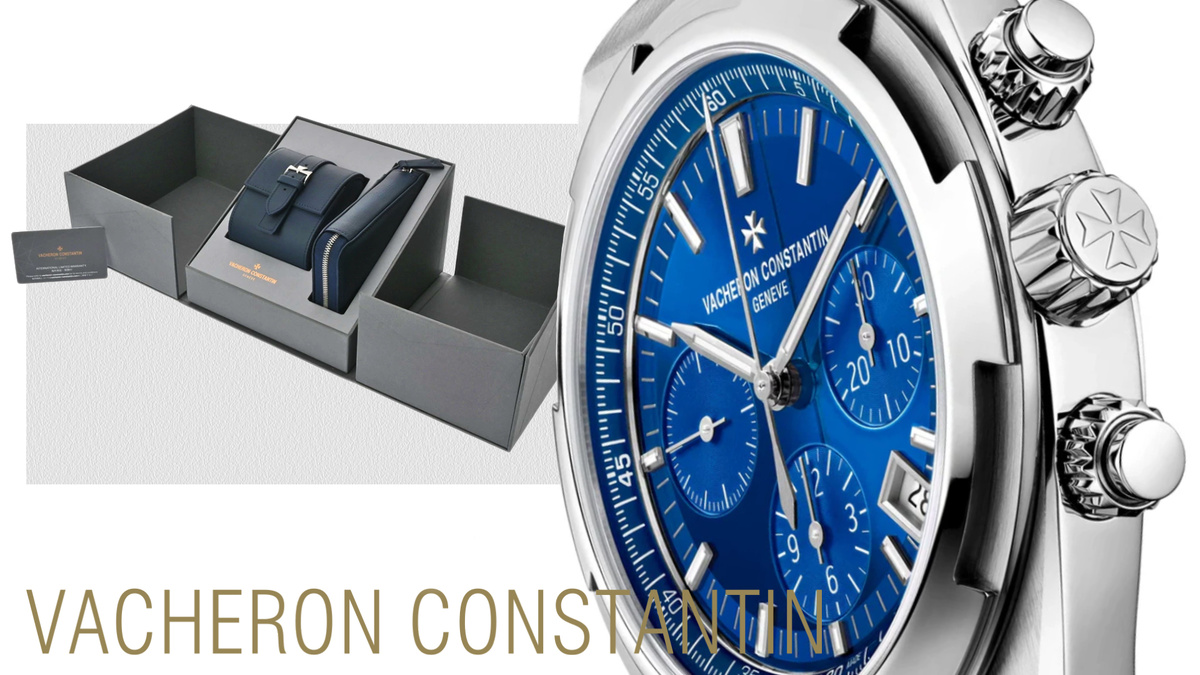 Великолепный синий циферблат отображает время, дату, хронограф и малую секундную стрелку. Стрелки и граненые метки из 18-каратного белого золота  заполнены люминесцентным составом Superluminova.