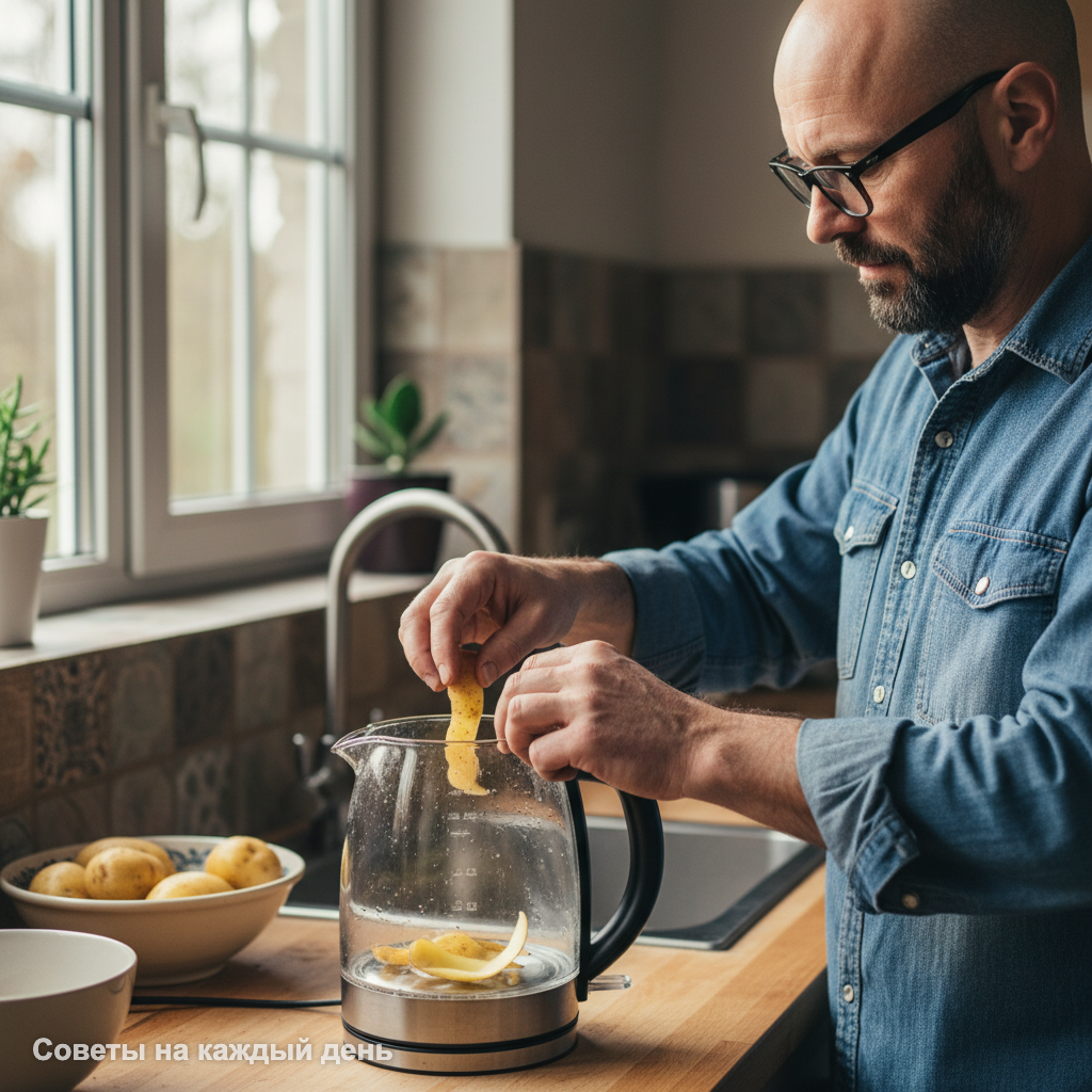 Чистые очистки - залог того, что после кипячения чайник будет блестеть, а не пахнуть землей.