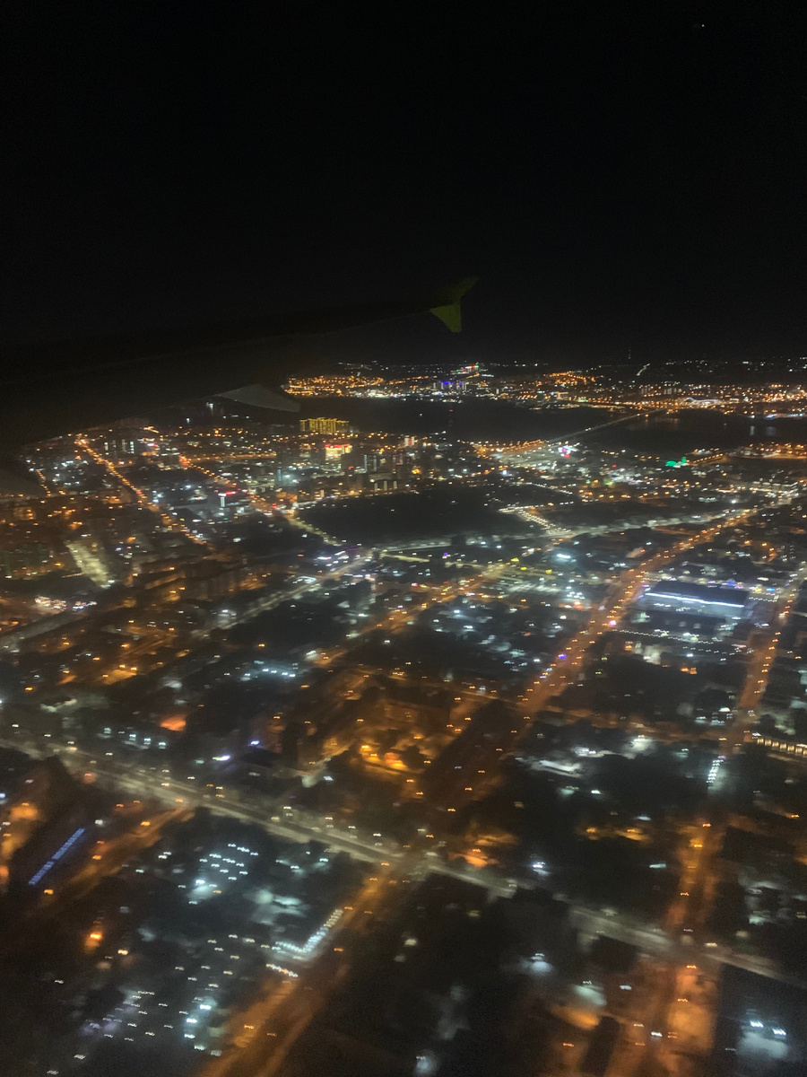 Иркутск сверху ночью